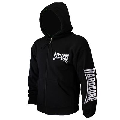 Hardcore Embroidered Logo Vest Hoodie with Zipper