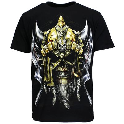 Viking Skull T-Shirt Black