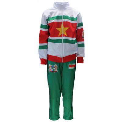Suriname Flag Football Sports Track Suit Jacket + Trousers