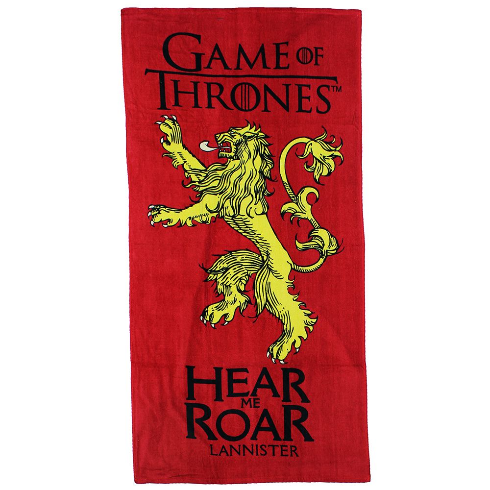 Game of Thrones Hear Me Roar Lannister Beach Towel