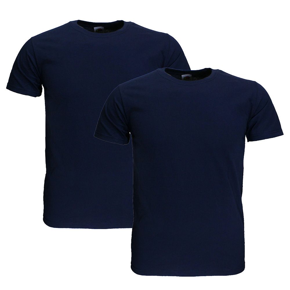 Fruit Of The Loom PLUS SIZE Cotton T-Shirts 2-Pack Dark Blue