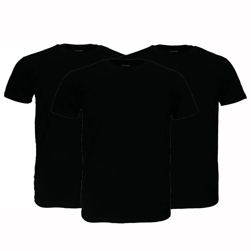 Fruit Of The Loom Blank Cotton T-Shirts 3-Pack Black