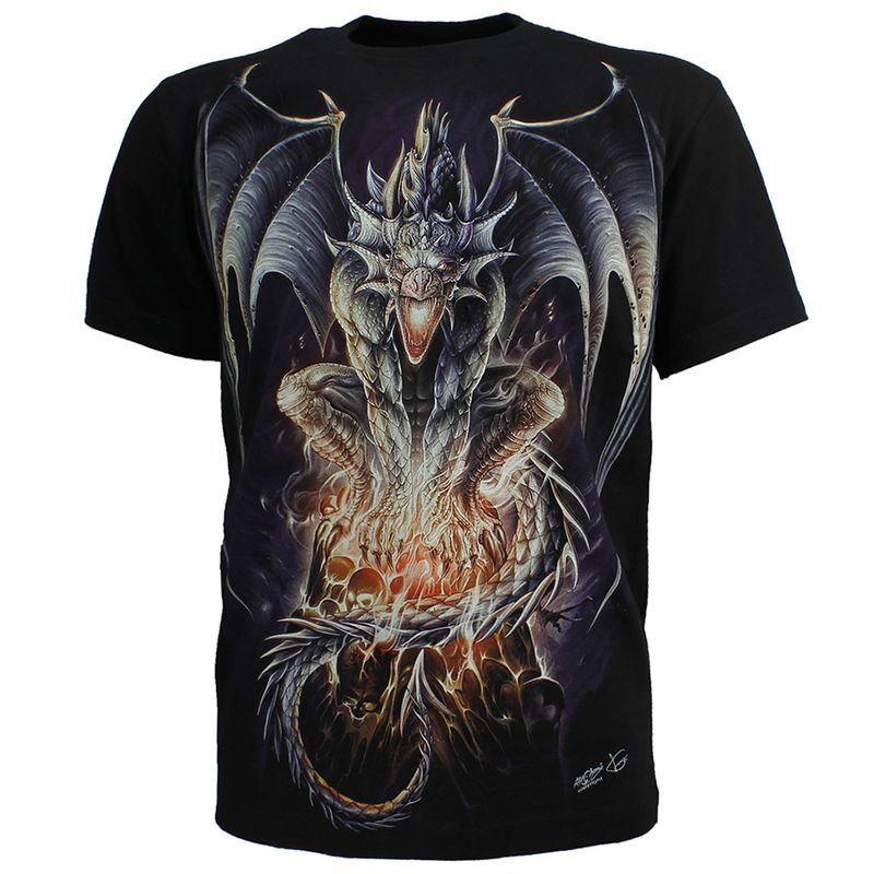 Biker 3D Glow in the Dark Dragon T-Shirt