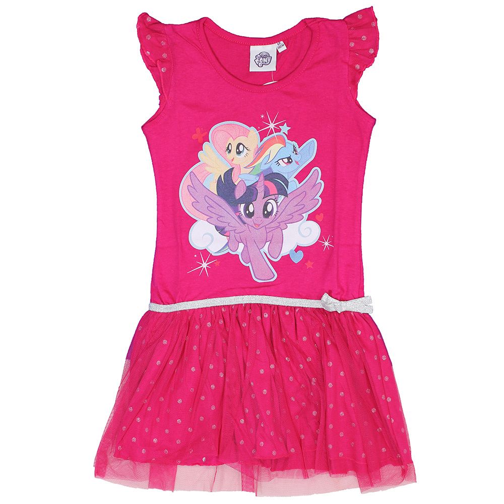 My Little Pony Children's Dress with Tulle Dark Pink