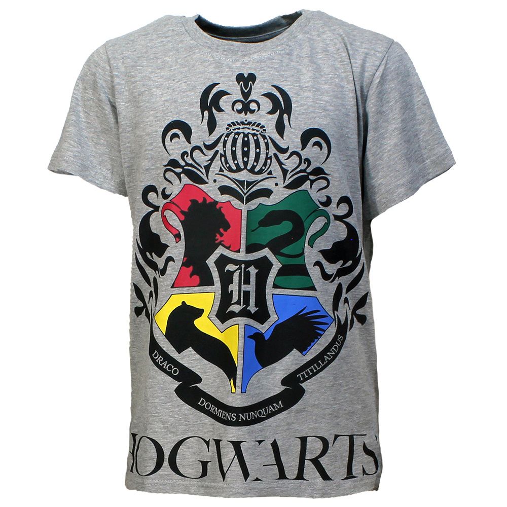 Harry Potter Hogwarts Kids T-Shirt Light Grey