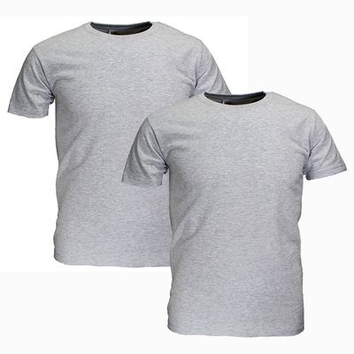 Fruit Of The Loom LARGE SIZES Blank Cotton T-Shirts 2-Pack Grey