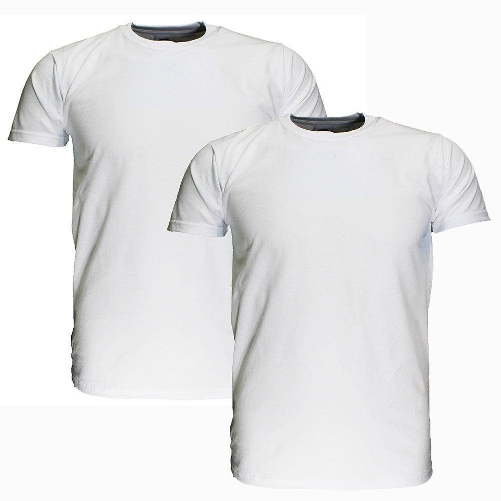 Fruit Of The Loom LARGE SIZES Blank Cotton T-Shirts 2-Pack White