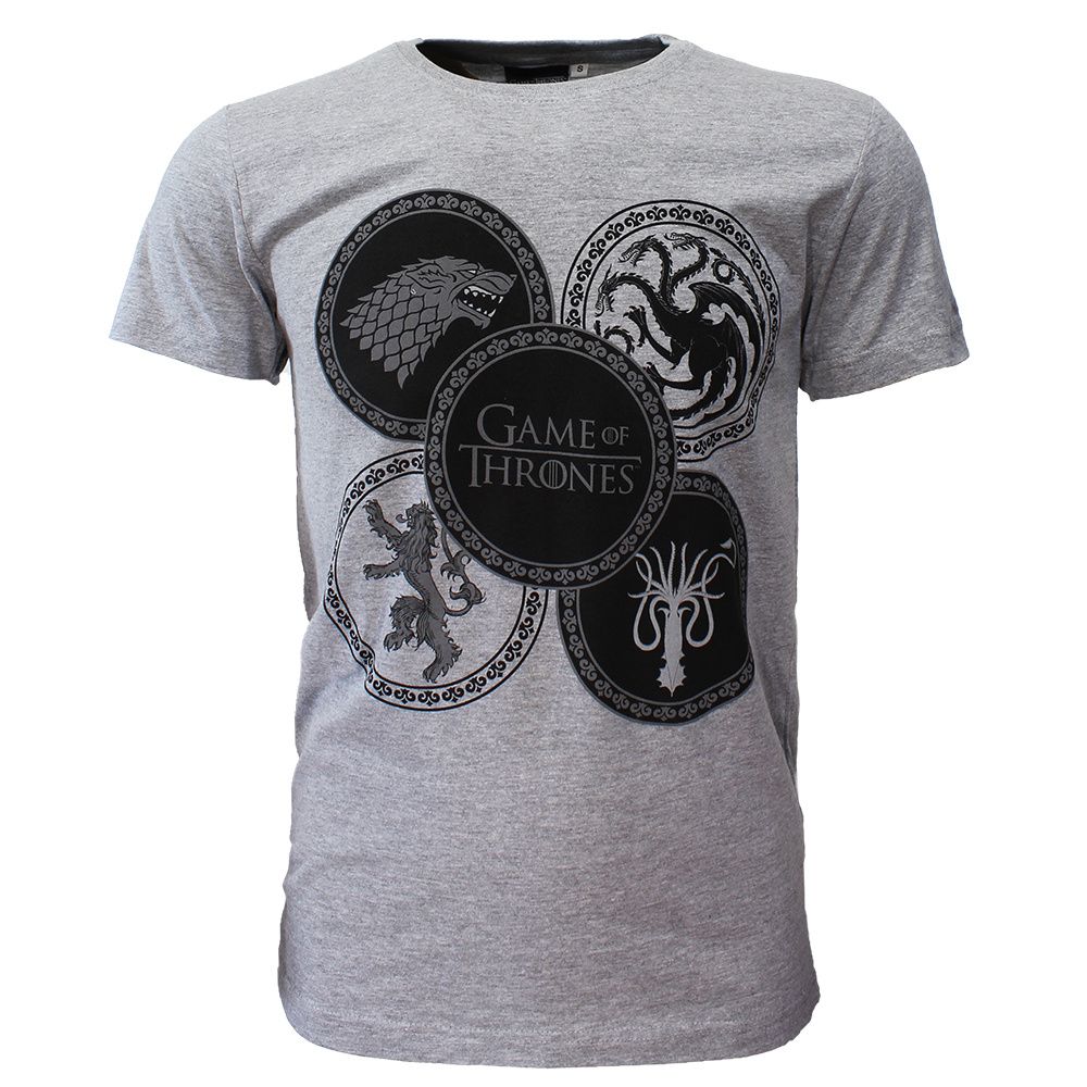 Game of Thrones House Emblems T-Shirt Grey