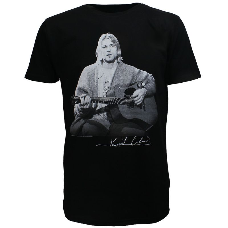Kurt Cobain Live Gitarren-Foto-T-Shirt