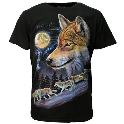 Wolves Full Moon Wolf Pack T-Shirt