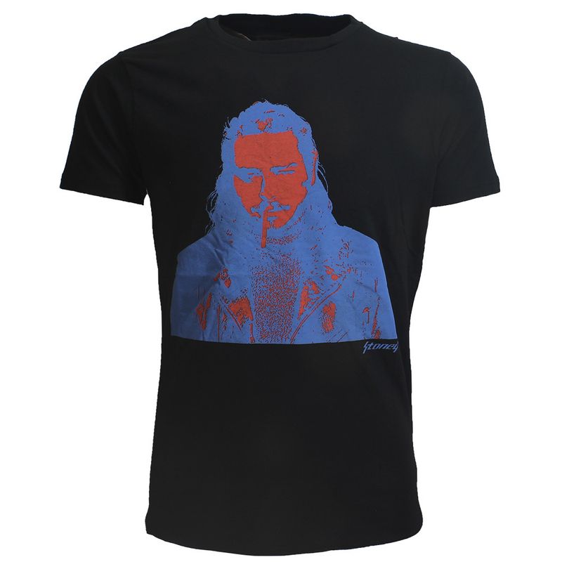 Post Malone Stoney Red Blue Photo T-Shirt