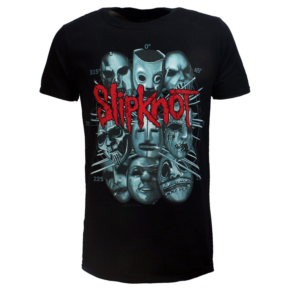 Slipknot Masks Official Band T-Shirt