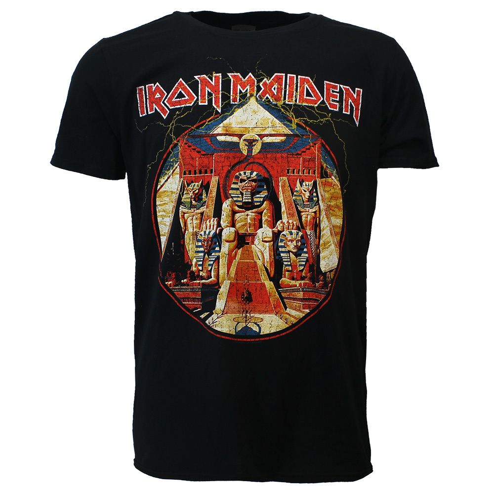Iron Maiden Powerslave Lightning Circle T-Shirt