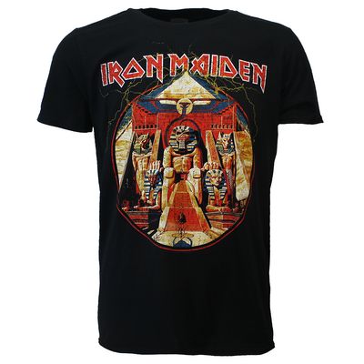 Iron Maiden Powerslave Lightning Circle T-Shirt
