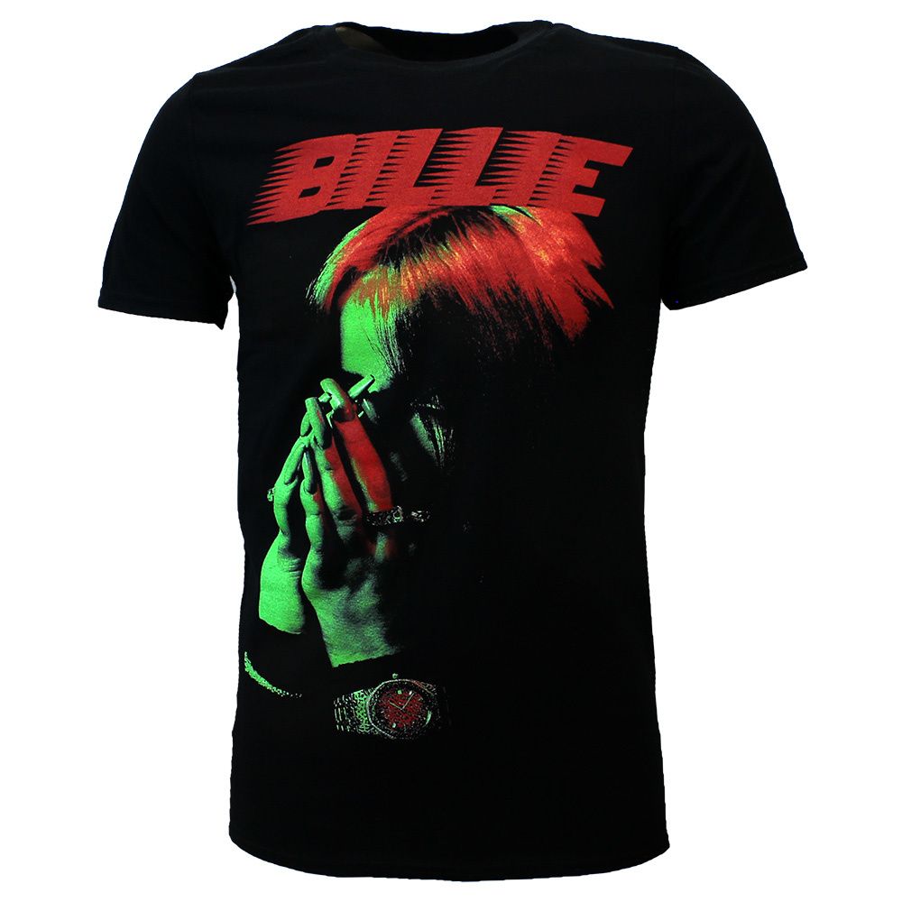 Billie Eilish Hands Face Neon T-Shirt
