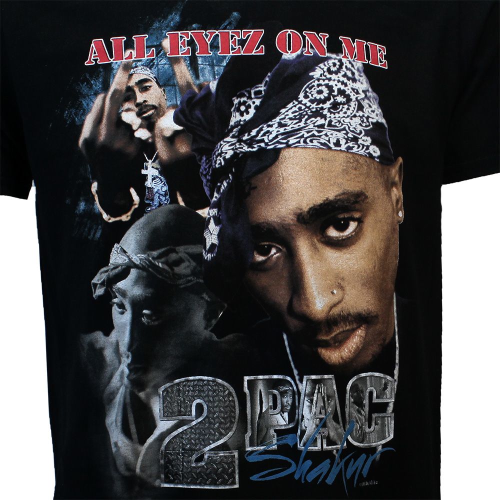 Tupac T Shirt 2Pac all Eyez On Me Logo Nuovo Ufficiale da Donna Boyfriend Fit Size S