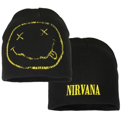 Nirvana Smiley Band Logo Beanie Hat