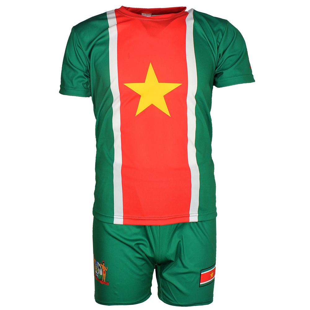 Suriname Oldschool Style Football Kit T-Shirt + Shorts Set