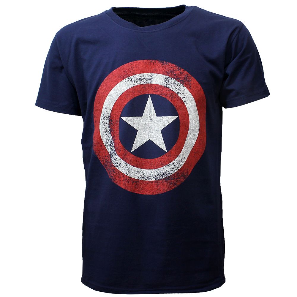 Marvel Comics Captain America Distorted Shield T-Shirt