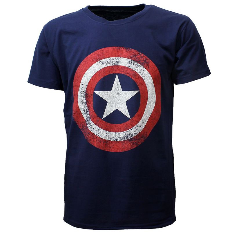 Marvel Comics Captain America Distorted Shield T-Shirt