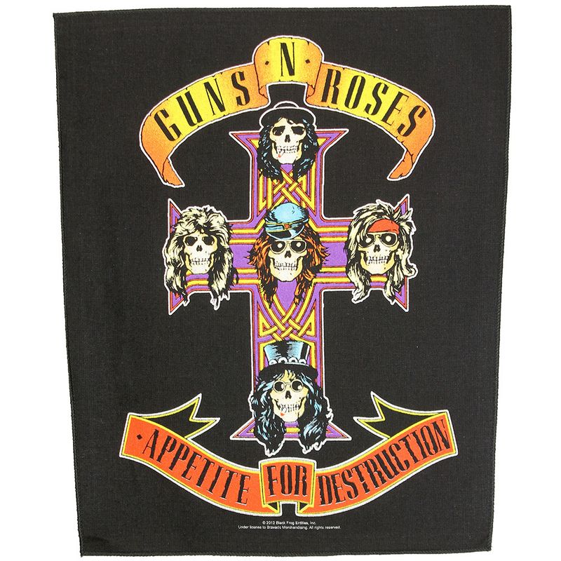 Guns N' Roses Appetite For Destruction Motif Large Back Patch