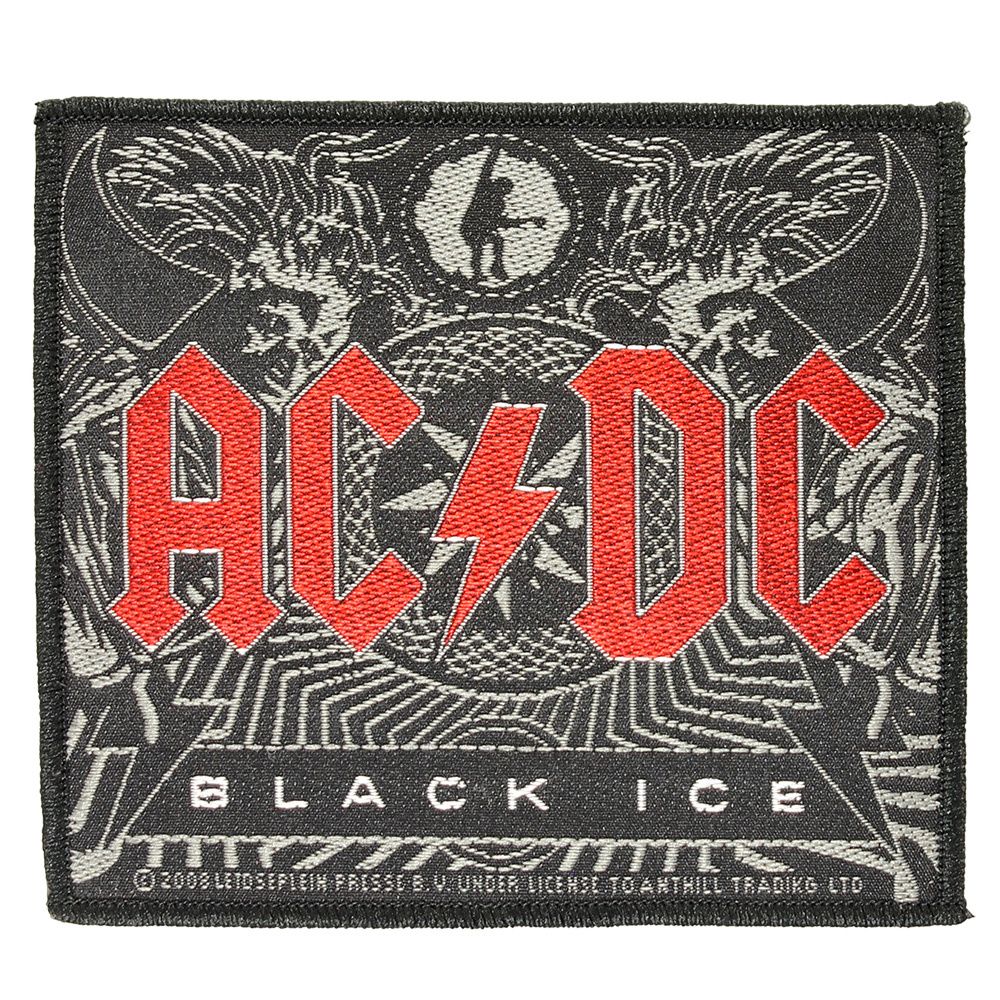 AC/DC Black Ice Logo Standard Woven Patch Emblem
