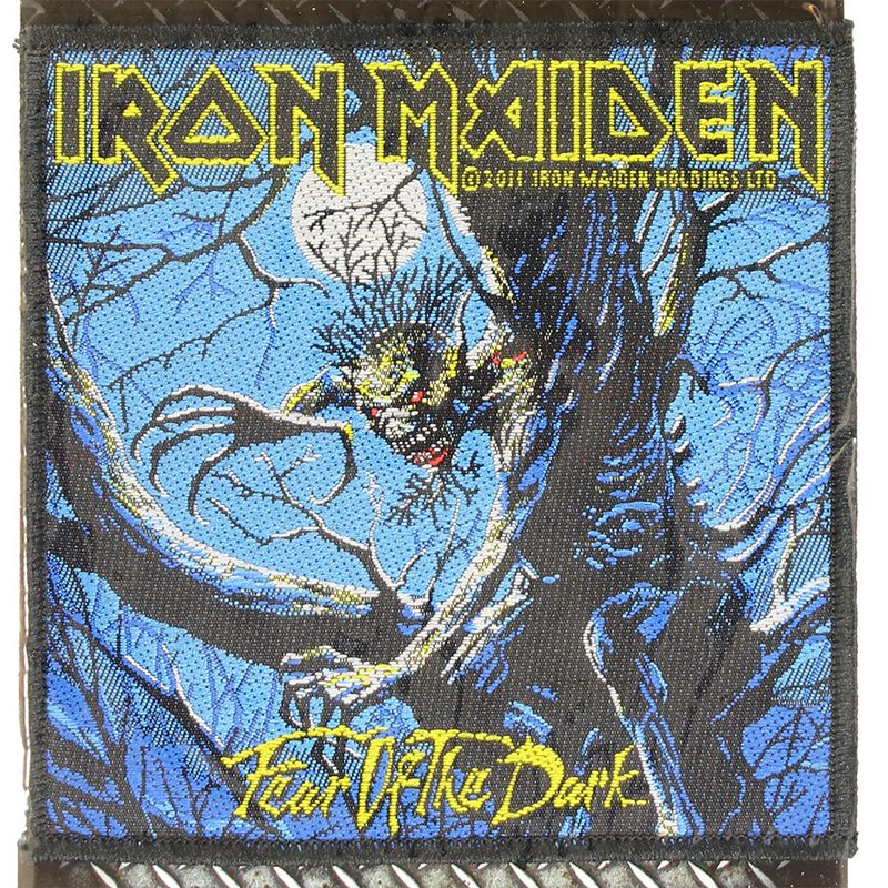 Iron Maiden Fear of the Dark Logo Standard Woven Patch Emblem