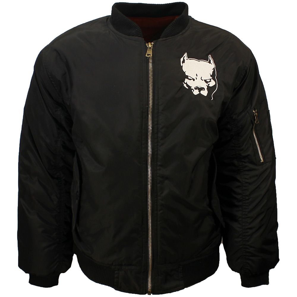 Pitbull Embroidered Logo Bomber Style Jacket