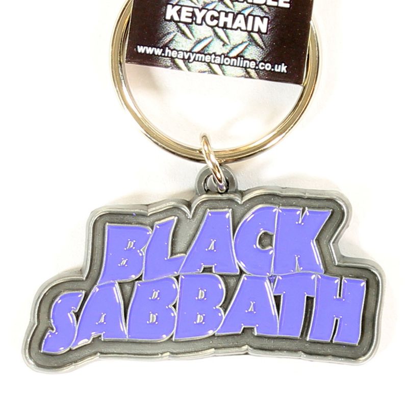 Black Sabbath Metal Enamel Fill-In Logo Keychain