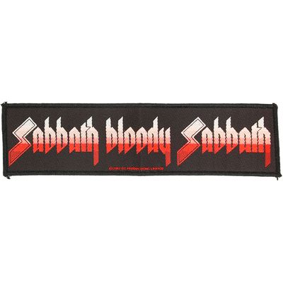Black Sabbath Bloody Sabbath Logo Super Strip Woven Patch Emblem