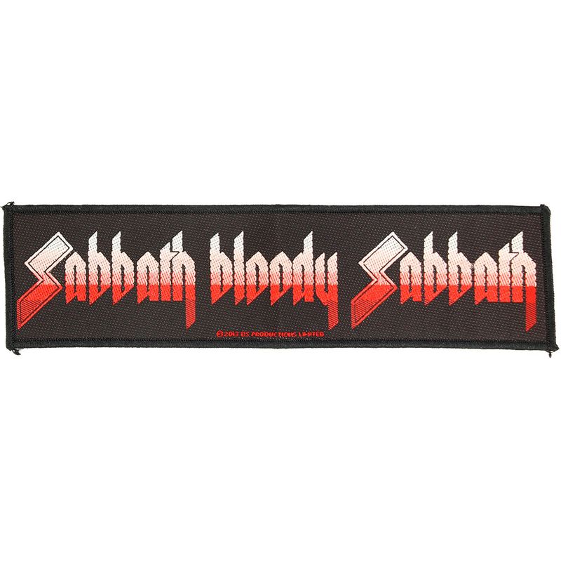 Black Sabbath Bloody Sabbath Logo Super Strip Woven Patch Emblem
