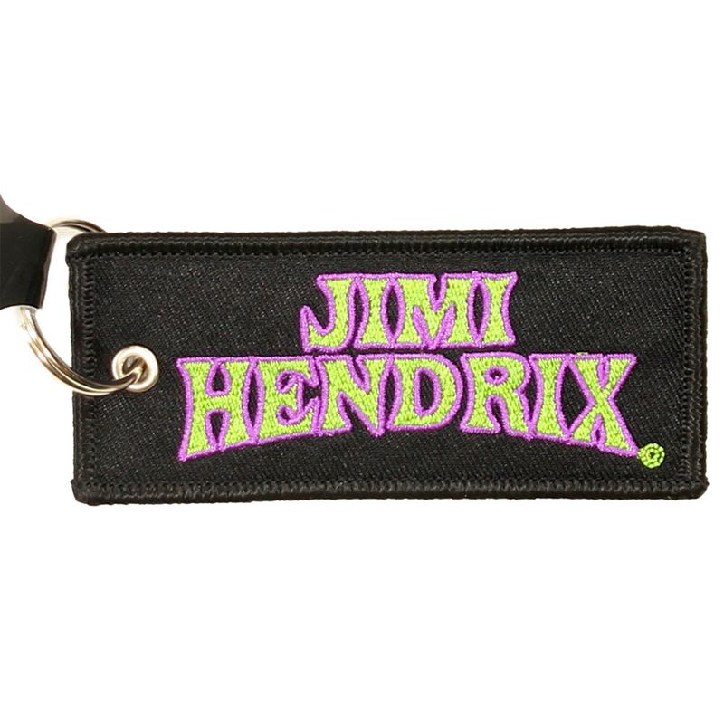 Jimi Hendrix Double Sided Patch Arched Logo Keychain