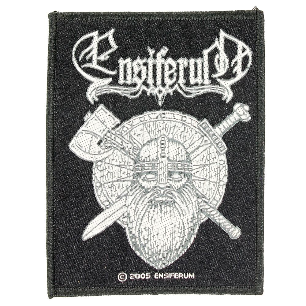 Ensiferum Sword and Axe Logo Standard Woven Patch Emblem
