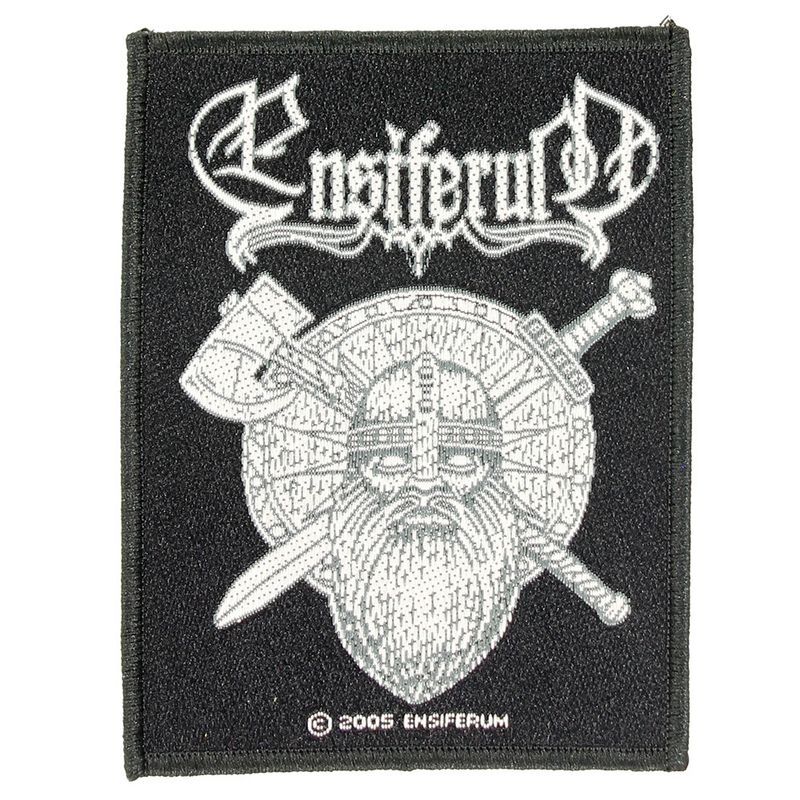 Ensiferum Sword and Axe Logo Standard Woven Patch Emblem