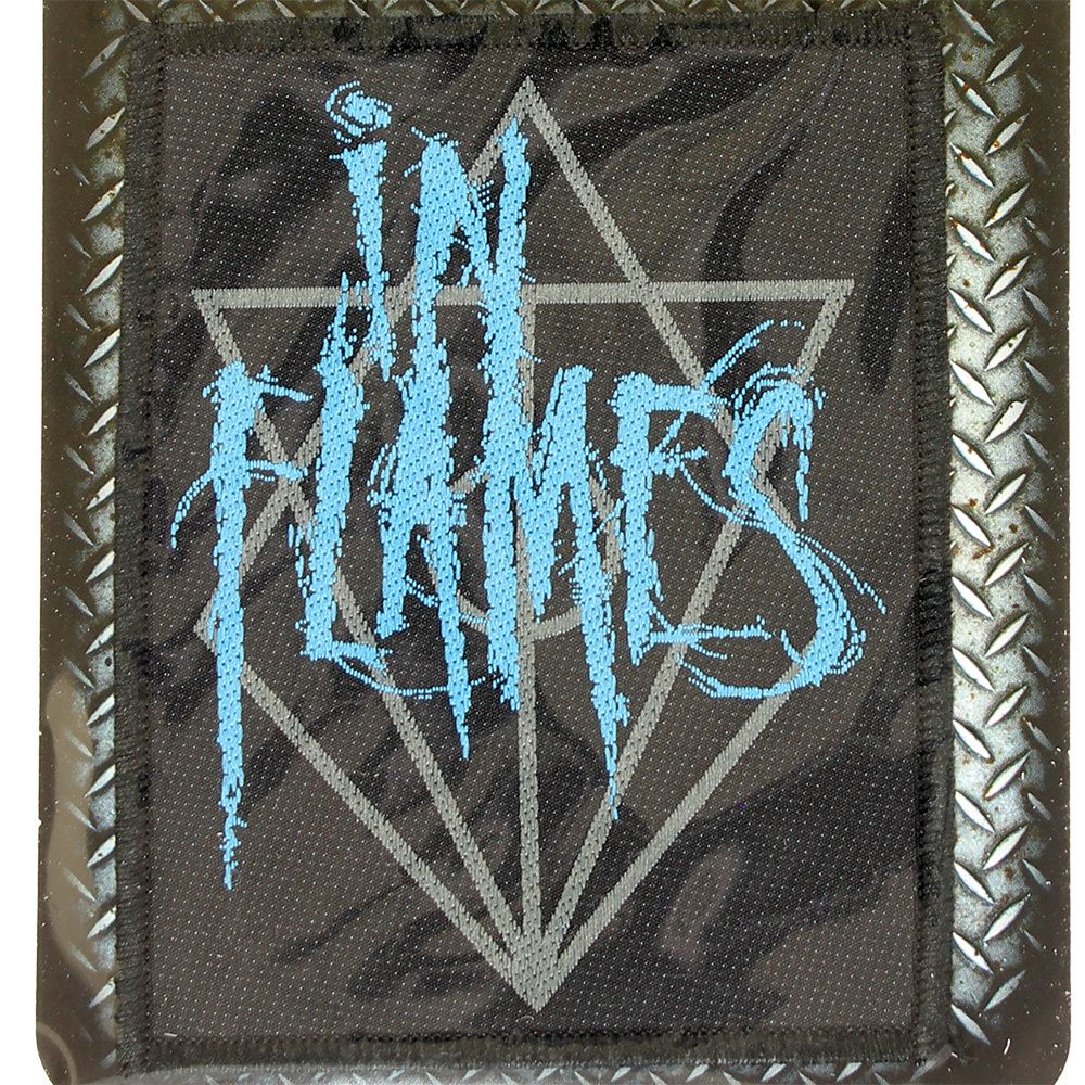 In Flames Scratched Logo Standard Woven Patch Emblem