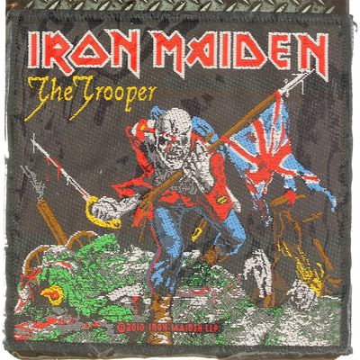 Iron Maiden The Trooper Logo Standard Woven Patch Emblem