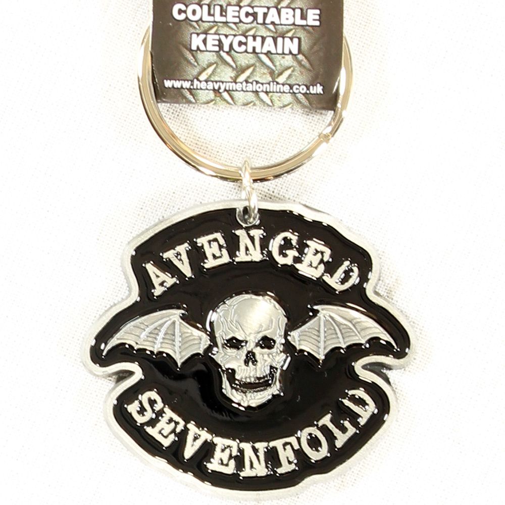 Avenged Sevenfold Death Bat Metal Enamel Fill-In Logo Keychain