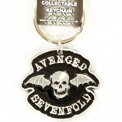 Avenged Sevenfold Death Bat Metal Enamel Fill-In Logo Keychain