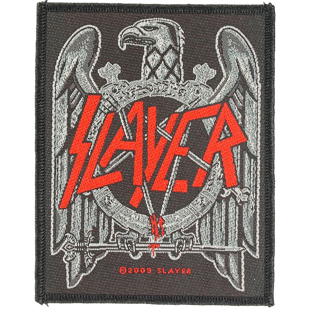 Slayer Black Eagle Logo Standard Woven Patch Emblem