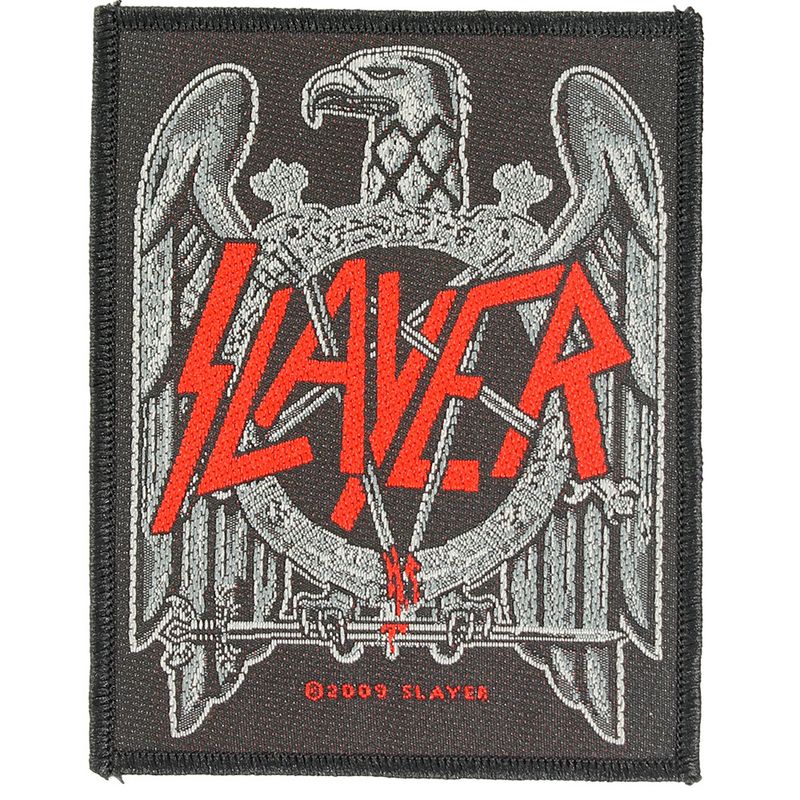 Slayer Black Eagle Logo Standard Woven Patch Emblem