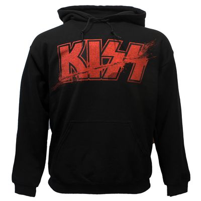 KISS Slashed Logo Hoodie Pullover Sweater