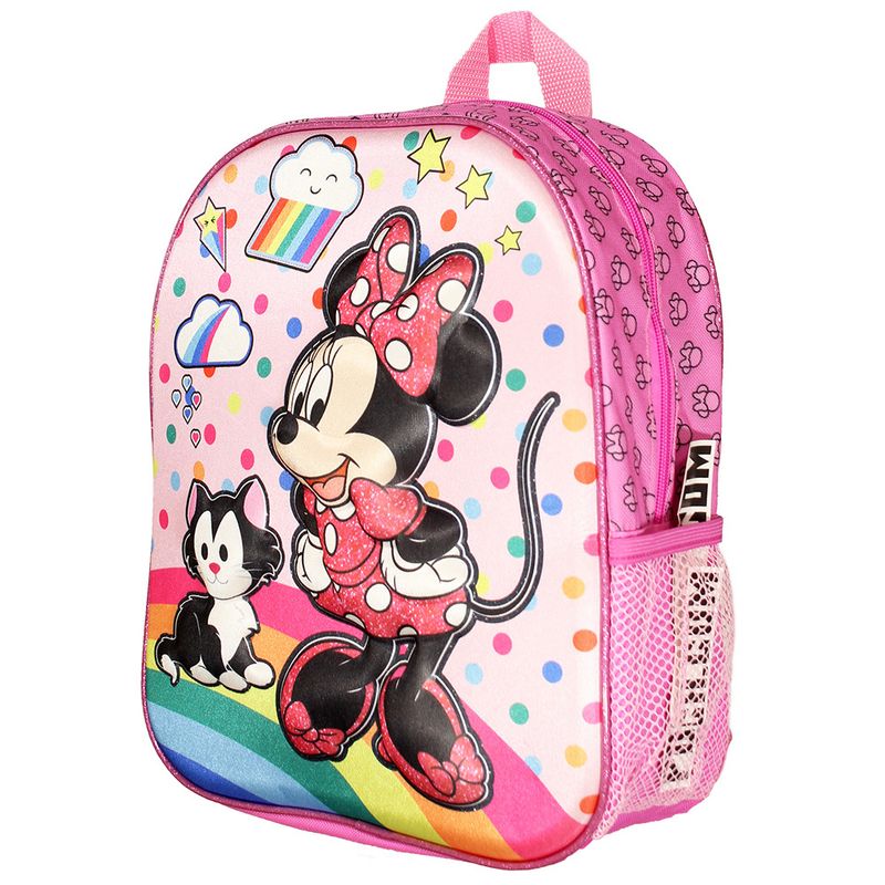 Minnie Mouse and Figaro Rainbow Cloud 3D Kids Small Backpack