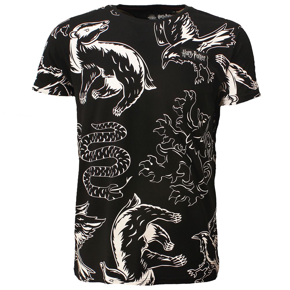 Harry Potter Wizards Unite All Over Print T-Shirt Black