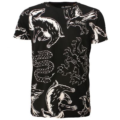 Harry Potter Wizards Unite All Over Print T-Shirt Black