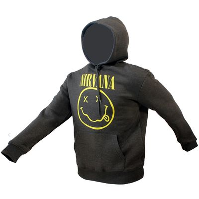 Nirvana Classic Smiley Logo Hoodie Pullover Sweater