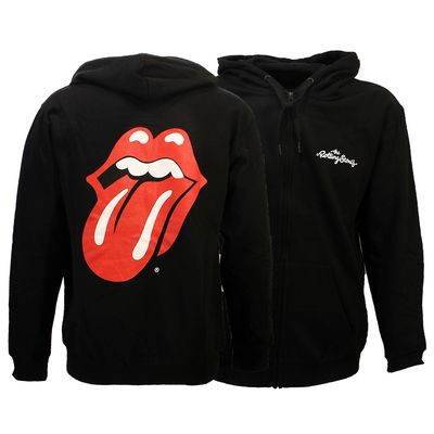 The Rolling Stones Tongue and Lips Logo Zipper Hoodie Sweater Jacket