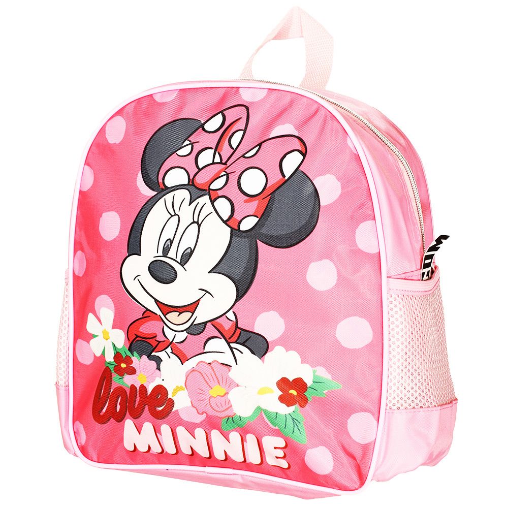Disney Minnie Mouse Love Flowers Kids Small Backpack Pink