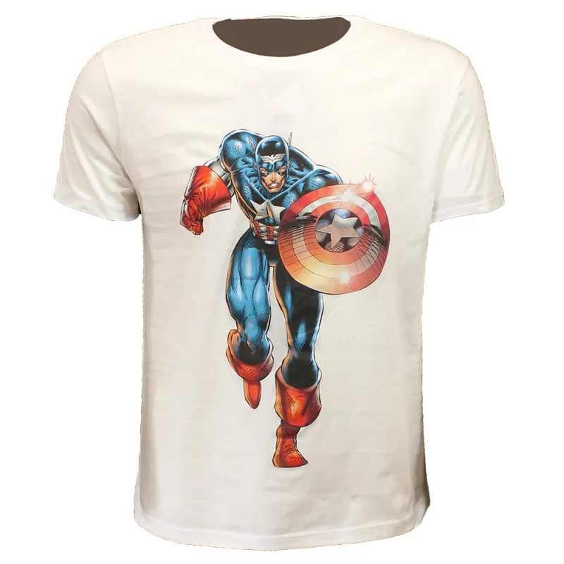 Marvel Comics Captain America Attacking T-Shirt