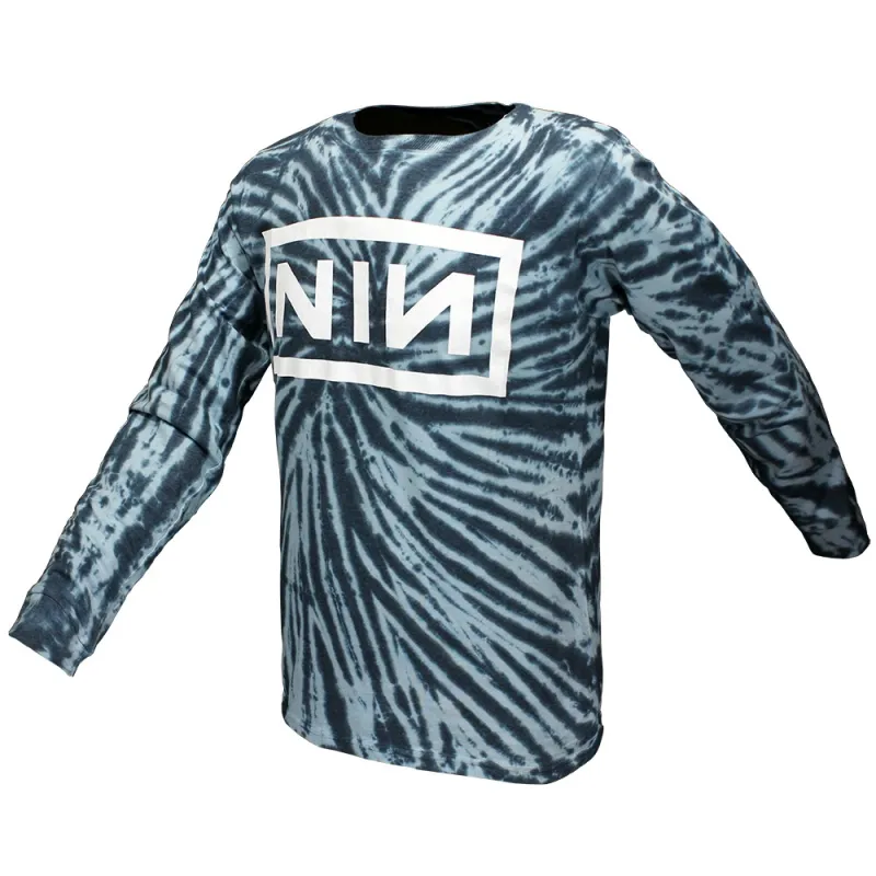 Nine Inch Nails Logo Dip Dye Langarm-T-Shirt