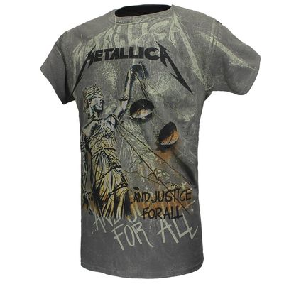 Metallica And Justice For All Neon All Over Print T-Shirt